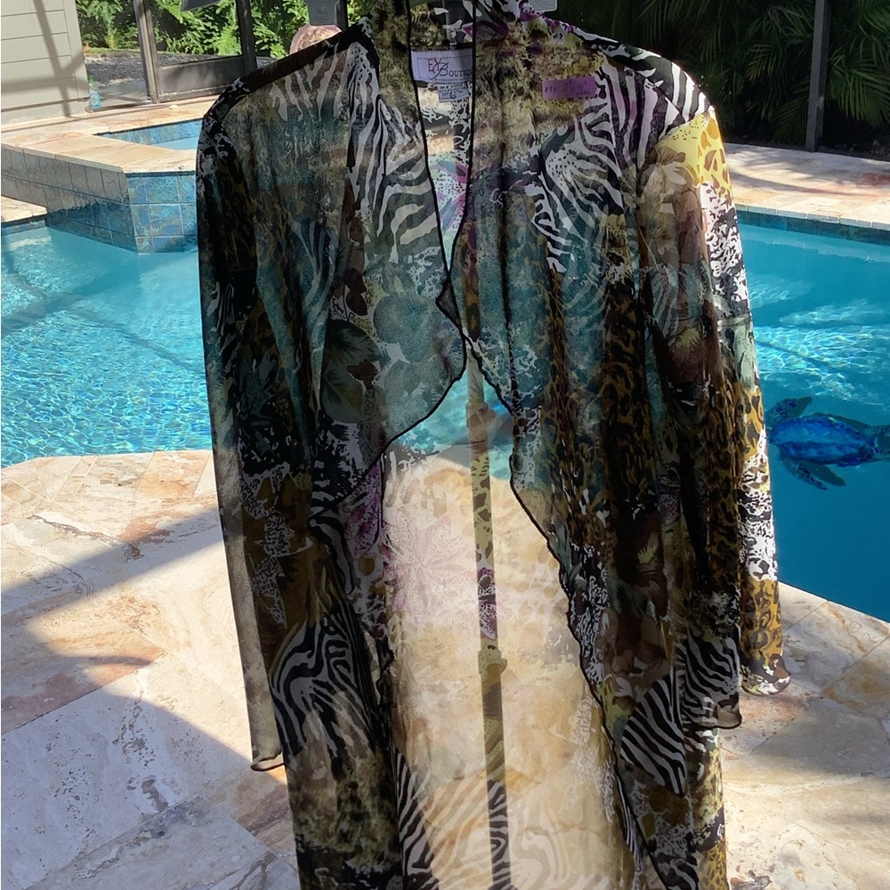 EUC, Ey Boutique, Animal Print Kimono/cover up. 2X